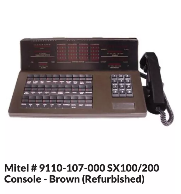 Mitel 9110-107-000-na SX-100/200 P.A.B.X Console Brown