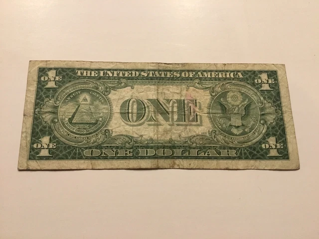 Vintage 1935-E One Dollar Silver Certificate Bill Blue Seal 3