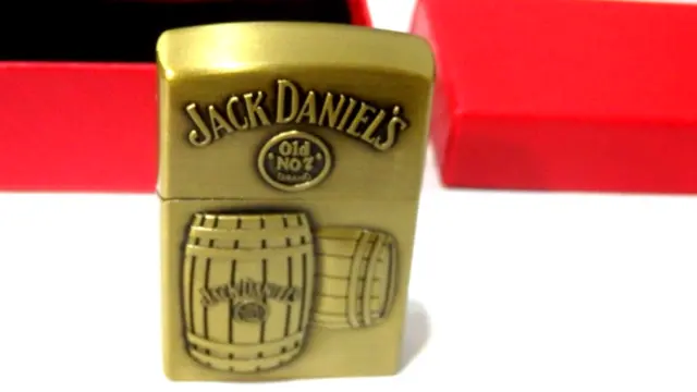 Jack Daniel's Old No 7  Solid Brass Cigarette Lighter - Embossed Design