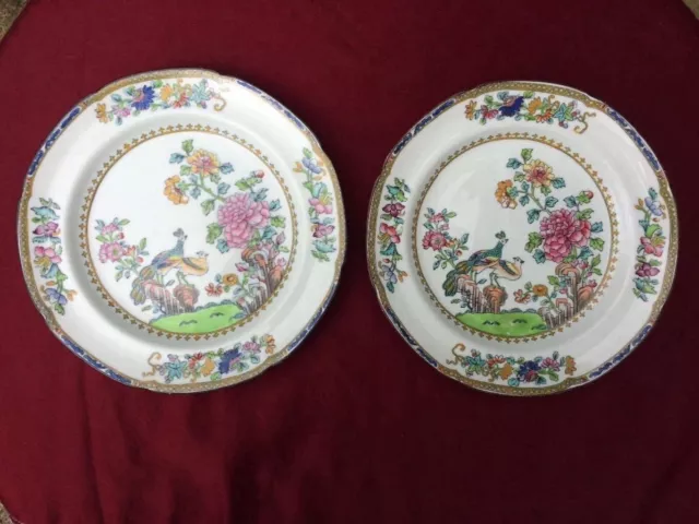 19th Century ceramic Copeland Spode Stone pair of plates no 2118