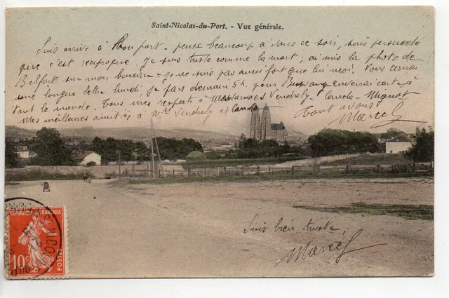 SAINT NICOLAS DE PORT - Meurthe et Moselle - CPA 54 - La basilique au loin - vue
