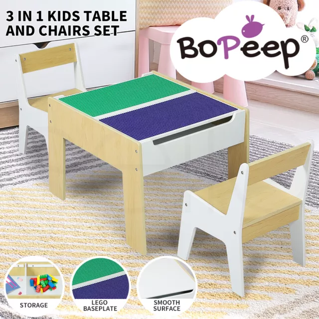 BOPEEP KIDS TABLE And Chairs Lego Building Blocks Play Activity