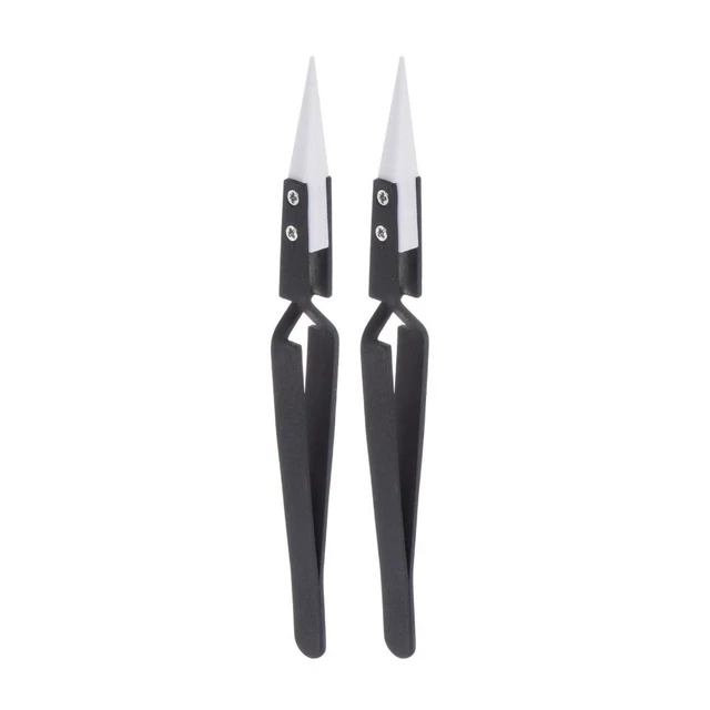 Nero Pinzette punte curve Pinza  Per l'utensile di saldatura di elettronica