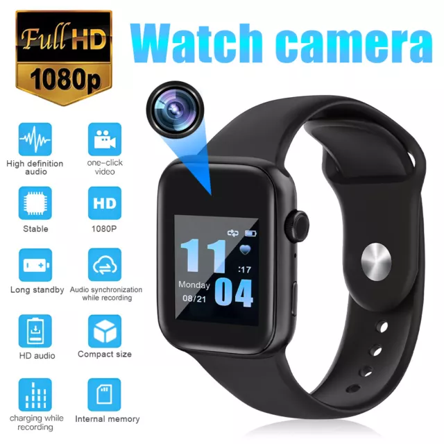 HD 1080p Mini Camera Wrist Watch Video Camera Recorder Night Vision 32-256GB