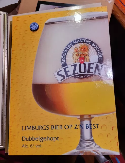 Sezoens Belgium Beer Poster - Limburg's Brewery -Great Condition 1990's