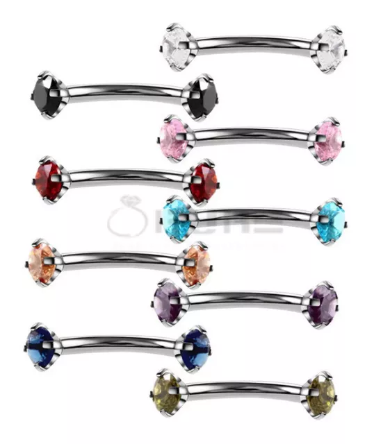 1 Pc Curved Barbell Eyebrow Ring Curved Barbell Bar daith rook Ear Tongue Ring