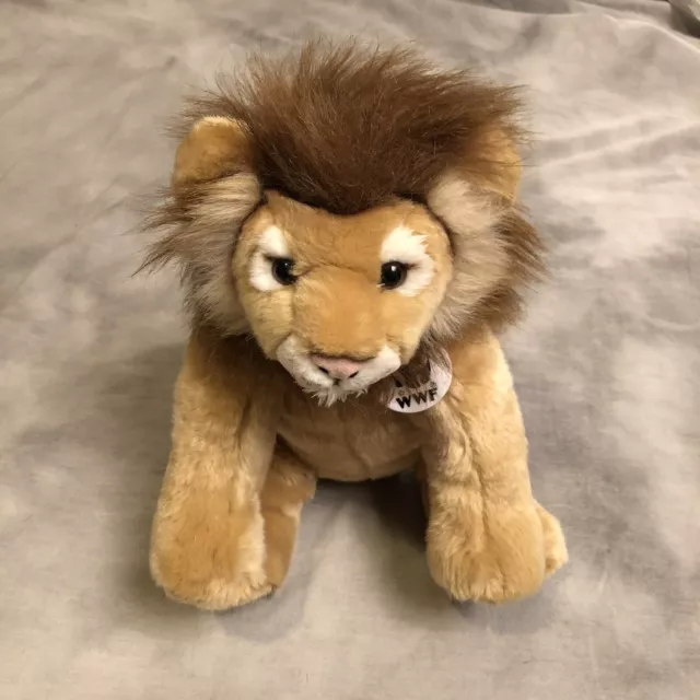 Build A Bear WWF World Wildlife Fund 12" Sitting LION 2003 Vintage w Tags (Roars