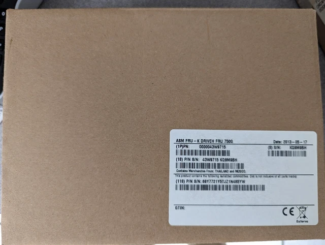 IBM 750Gb SATA Hard Disk 43W9715