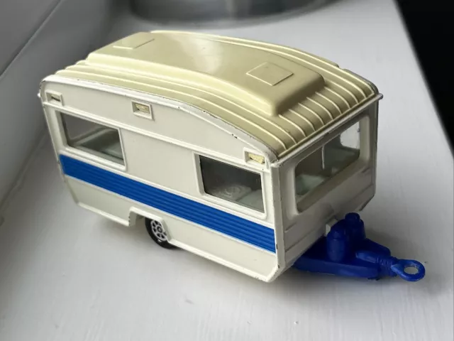 Vintage Corgi 490 Touring Caravan - Near Mint - Rarer Blue Plastic Tow Frame Vintage Corgi 490 Touring Caravan - Near Mint - Rarer Blue Plastic Tow Frame