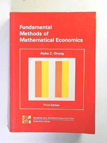Fundamental Methods of Mathematical Economics: Instructors Manual - VERY GOOD