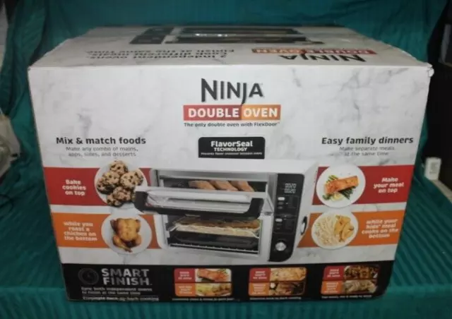 Ninja 10-in-1 Double Oven with FlexDoor, Rapid Top Oven, Convection and Air Fry
