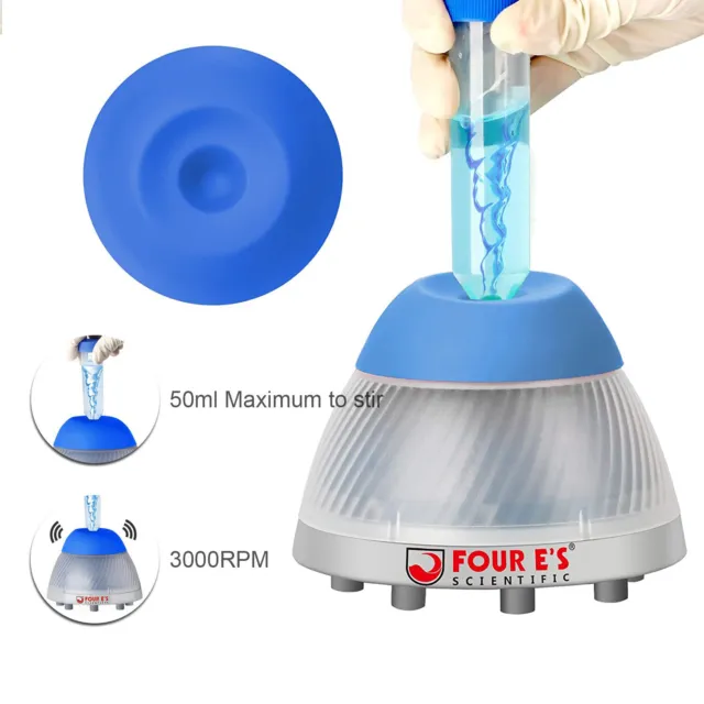 Four E'S Mini Vortex Mixer 3000 RPM Touch Function Chemical Lab Mixing Shaker US