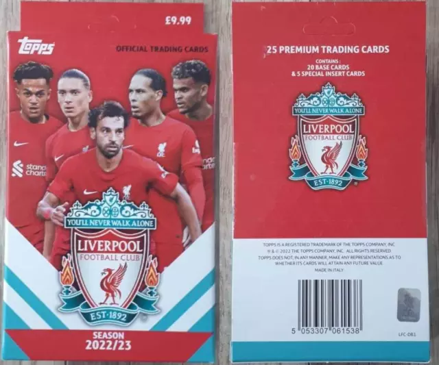 Topps Set Fan Ufficiale 2022/2023 (22/23) LIVERPOOL FOOTBALL CLUB (NUOVO/SIGILLATO)