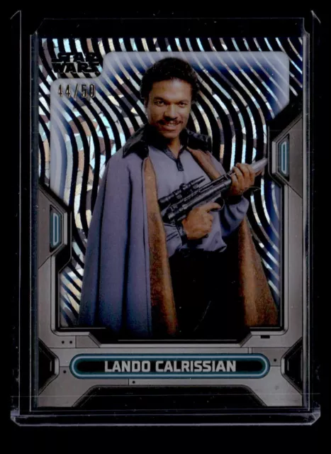 2023 Topps Star Wars High Tek #7 Lando Calrissian Wave Pattern Blue /50