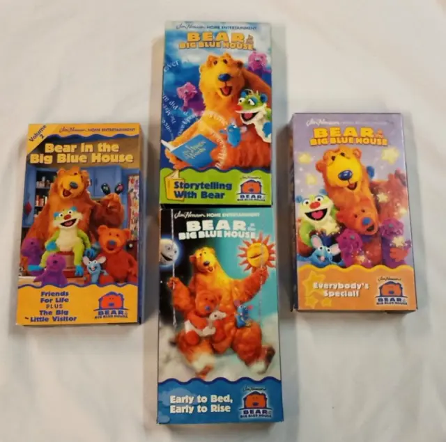 Lot of 4 Bear In The Big Blue House VHS Tapes: Vol 2, Everybody's Special, +