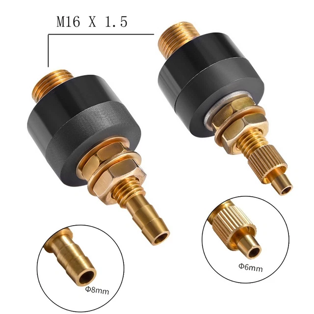Connettori Rapidi Gas/acqua In Ottone Per Saldatrici TIG (modelli 12-27) – Set Da 6 Pezzi