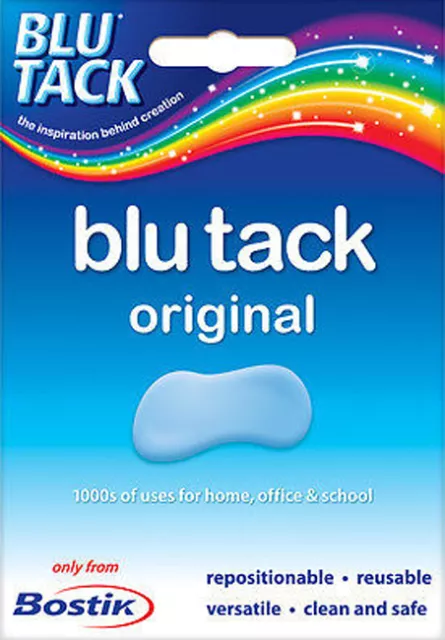 Bostik Blu Tack Original Reusable Sticky Blue Tac Handy Home Office Use Adhesive