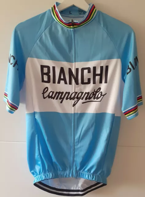 Retro Rennrad Trikot Team Bianchi - Campagnolo Gr. L ODER XL neu ovp.