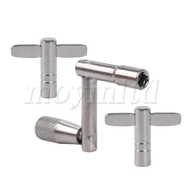 3 x Drum Key Tuner Standard 1/4" Socket Metal Tuning Key Drill Bit
