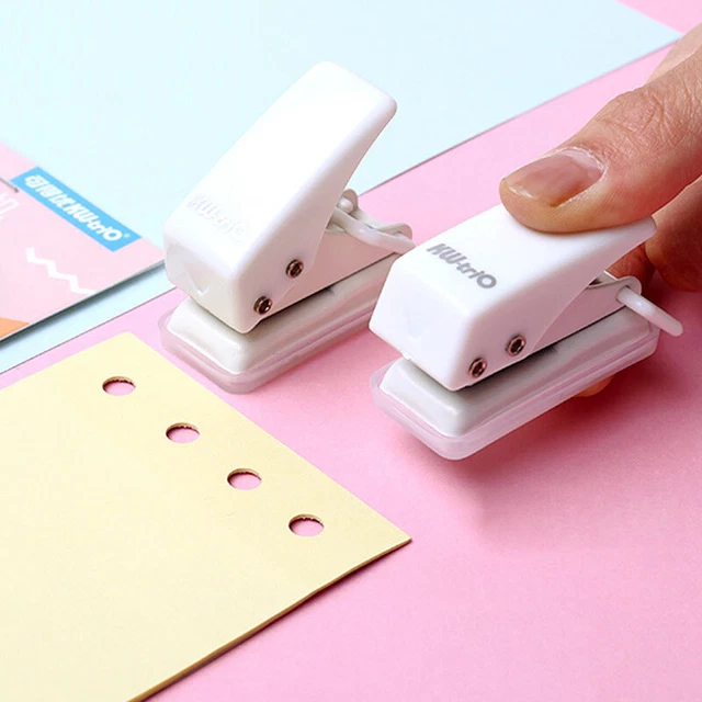 Cute Mini Single Hole Shape Punch for Planner Disc Ring DIY Paper Cutter Puncher