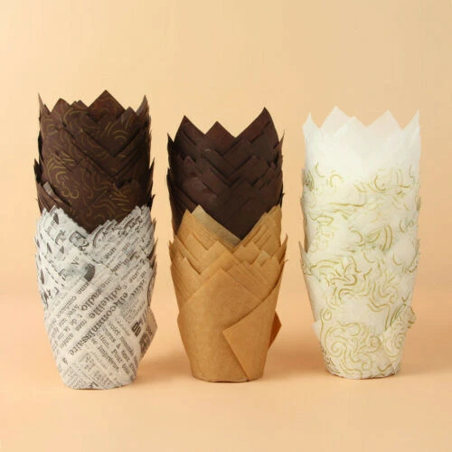 Muffin Cup Tulip Case Cake Baking Cups Cupcake 50Pcs Mutilcolor  Wrapper Liners