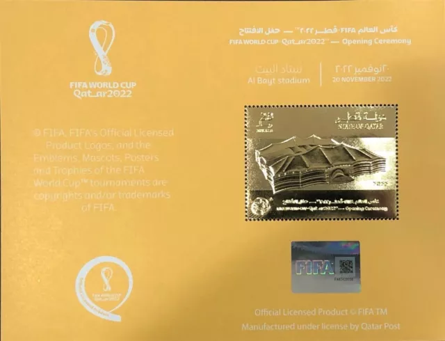 QATAR - 2022 FIFA Football World Cup Opening Ceremony souvenir sheet - VF MNH