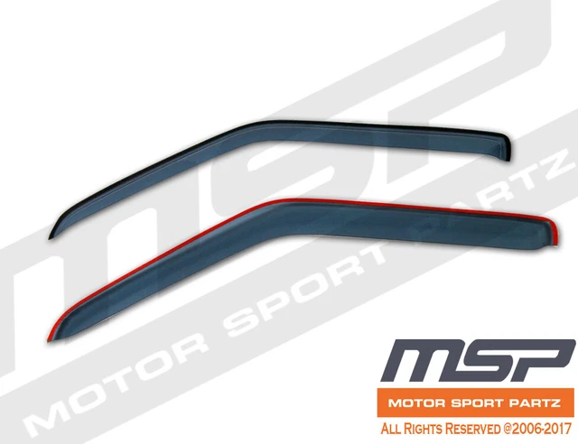For Acura RSX 2002-2006 Window Visor Sun Guard Outside Mount Light Grey 2pcs