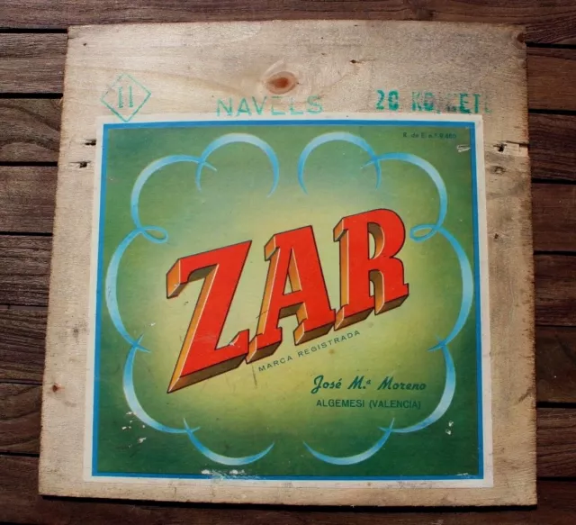 Advertising sign TSAR vintage shabbychic retro wall decoration 50s / 60s, 29x29cm