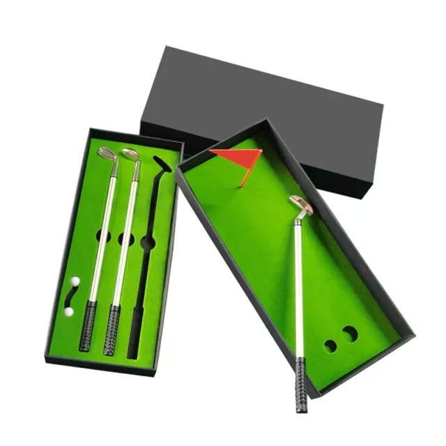 Golf Pen Set with Putting Green Office Desk Desktop Game Novelty