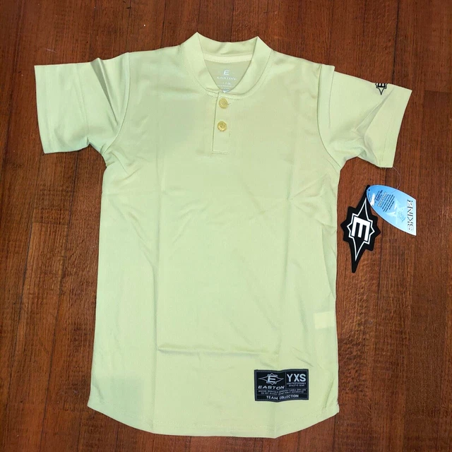 Easton Skinz Jersey Youth XS High Performance Bio-Dri Short Sleeve Vegas Gold