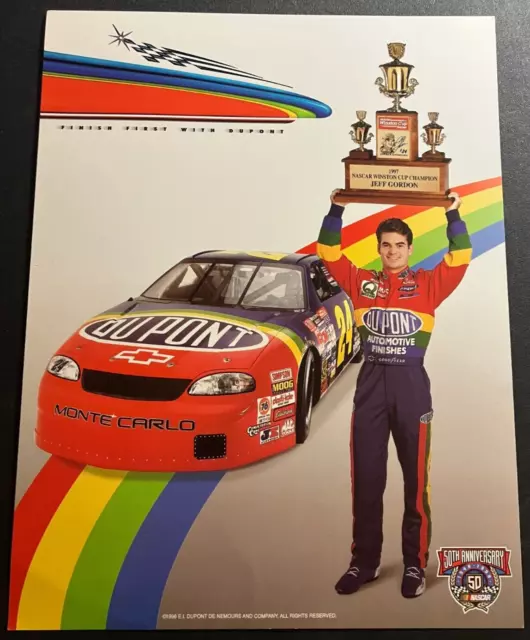 1997 JEFF GORDON 24 Dupont Chevrolet Monte Carlo NASCAR Hero Card