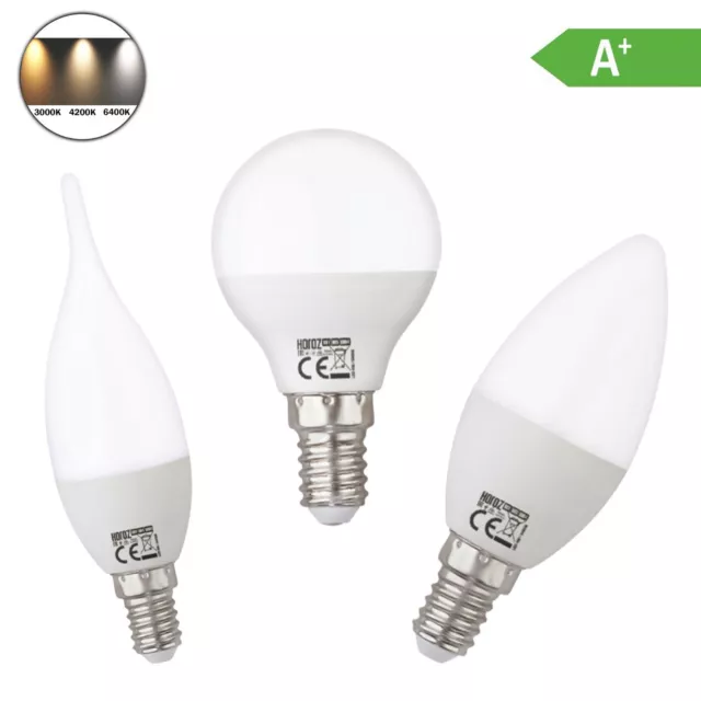 LED E14 Source D'Éclaraige Lampe Ampoule Bougie Bille Blanc Chaud Froid 4W 6W
