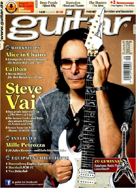 Guitar 09 2012 Avec Gitarre Playalongs Et Interview Avec Steve Vai