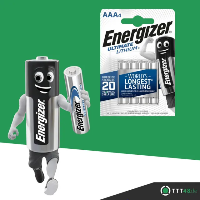 20 x Energizer Ultimate AAA Micro Lithium FR03 L92 1,5V Photo 5 x 4er VPE