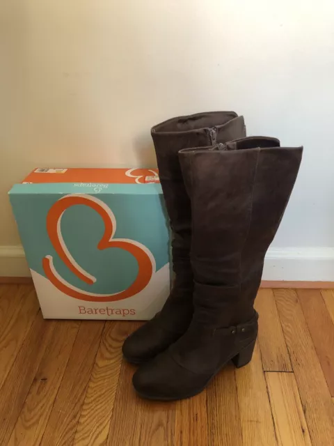 Baretraps Womens Gibben Mushroom Brown Knee-High Boots Shoe 8.5 Medium MSRP $100