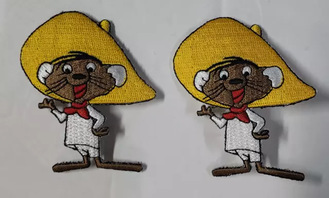 Speedy Gonzales Cartoon Character 3 Inches Tall Embroidered Iron On Patch 