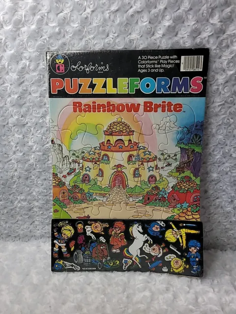 VINTAGE 80s Rainbow Brite Puzzle PUZZLEFORMS COLORFORMS 30 piece NEW