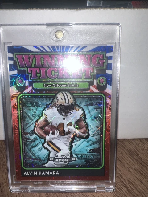2021 Contenders Optic Winning Ticket Red White & Blue Prizm /13 Alvin Kamara🔥