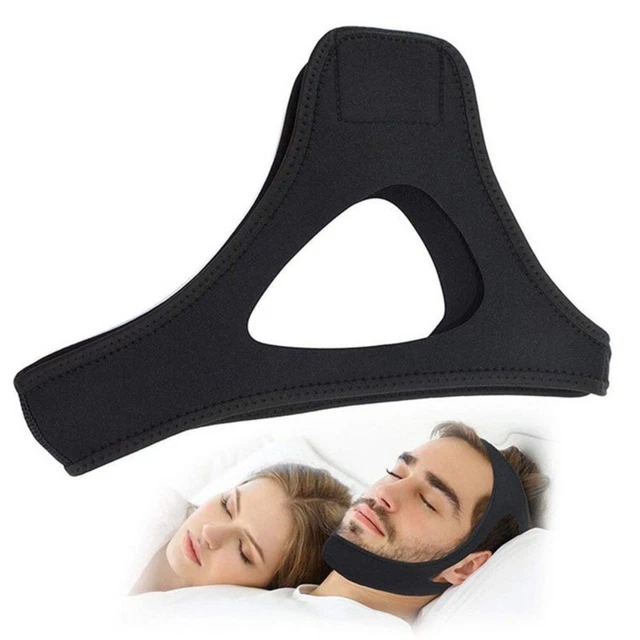 Cinturón triangular para barbilla cinturón anti-ronquidos ayuda para dormir vendaje para ronquidos
