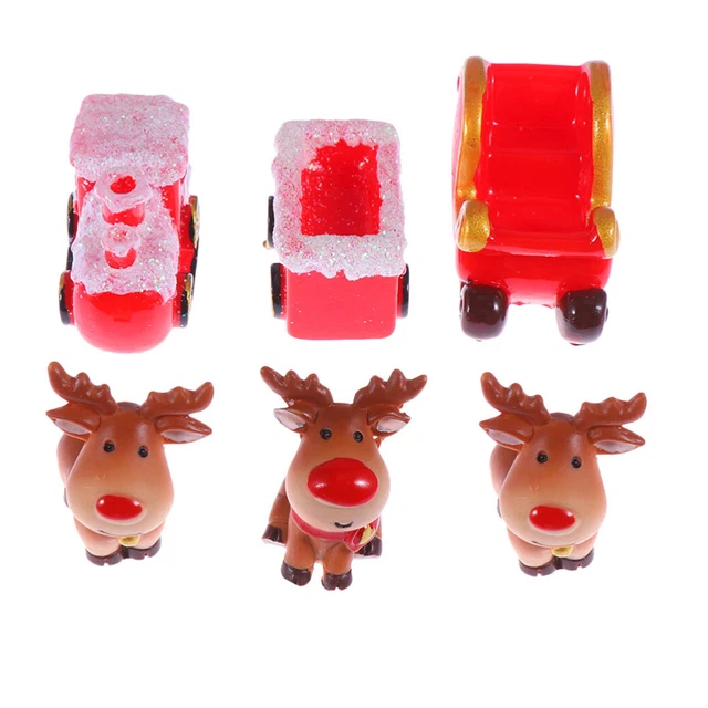 6 Pcs Ornements De Bureau De Noël Décor De Noël Mini Figurines Décorations