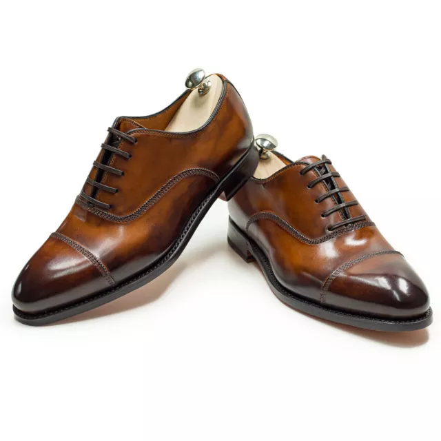 Bontoni Oxford Zapatos de Cordones En Coñac Con Expuesto Pulimento / RegEUR990 2