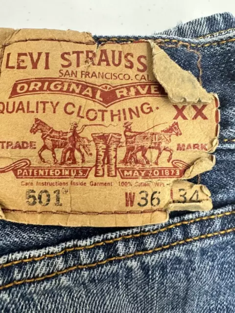 VINTAGE 80S LEVIS 501 Original Fit Button Fly Denim Made In USA Jeans ...