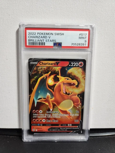 Carta Charizard V 017/172 Brilliant Stars – Pokémon Ultra Rara Con Foil Holo, 220 PS, Ataque Incinera