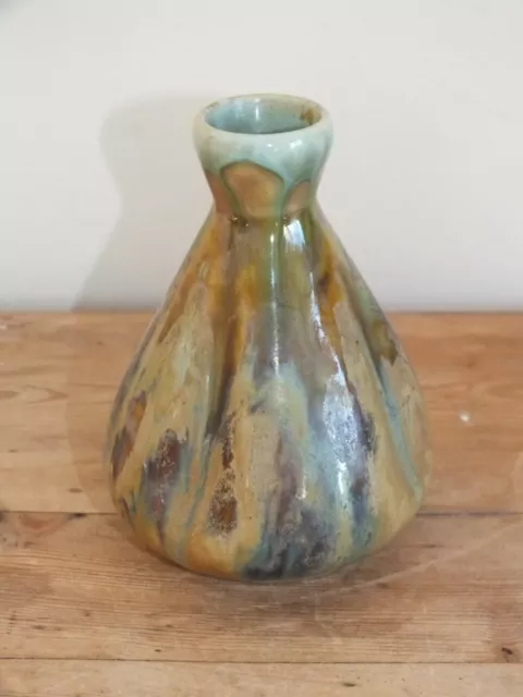 Petit vase en grès flammé 1900 - signé Métenier