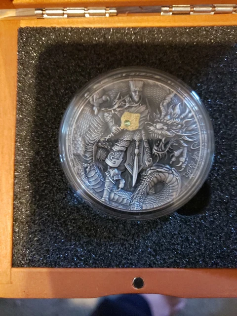 Zhuge Liang Famous Chinese Warriors 2 oz Antique finish Silver Coin 5$ Niue 2020