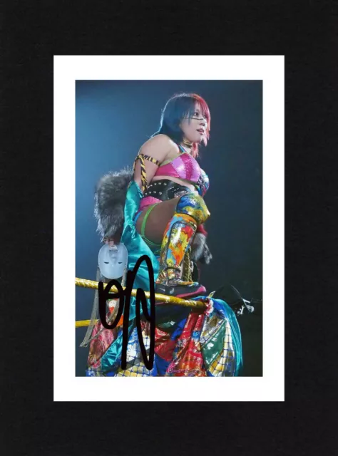 8X6 Mount ASUKA Signed PHOTO Print Gift Ready To Frame WWE Wrestling Diva