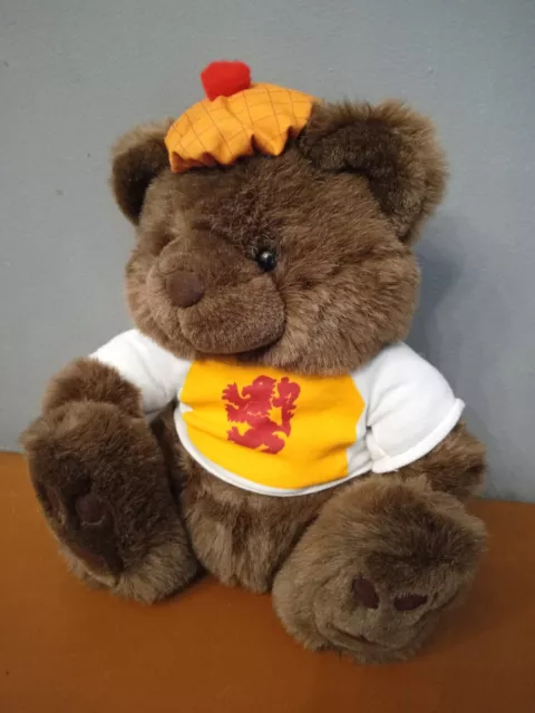 VTG A&A 1992 Musical Wind Up Teddy Bear Lion Logo Shirt 10" PLUSH TOY WORKS (B14