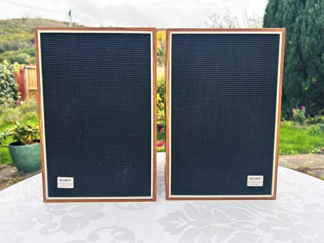 SONY SS-70 2-WAY Bookshelf Speakers Pair Wired 8 Ohm 10W Wall Mount £65 ...