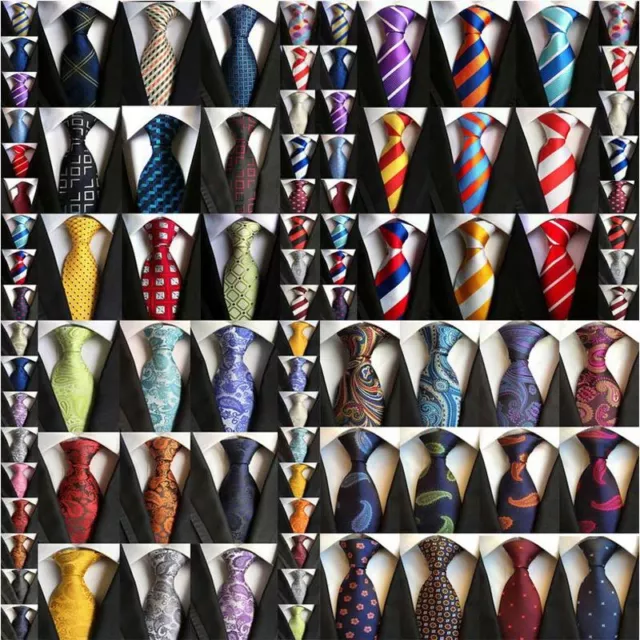 HZ 60 Color Classic Men's Plaids Paisley Striped   Tie Necktie Neck Ties