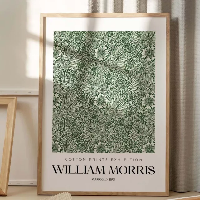 William Morris Muted Green Art poster Choose your Size